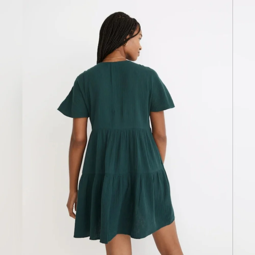 Madewell Lightspun Popover Tiered Mini Dress Size M - Picture 9 of 14